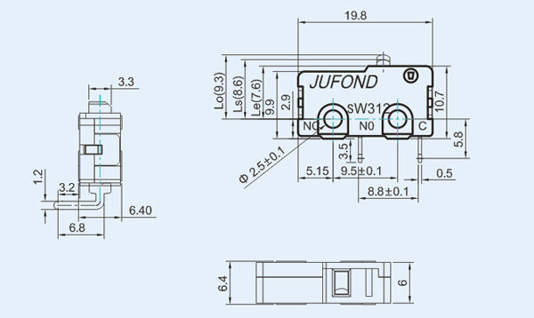SW312系列微动开关08-4尺寸图